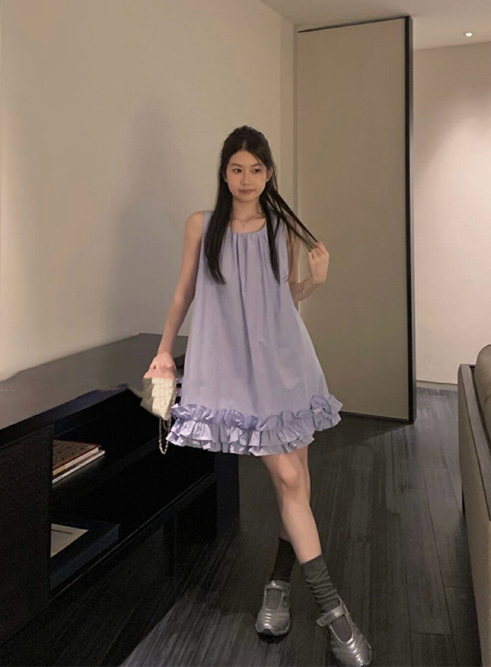 Ruffled Hem Babydoll Dress