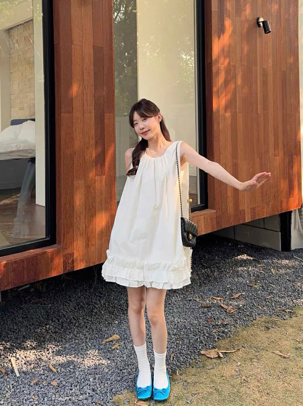 Ruffled Hem Babydoll Dress