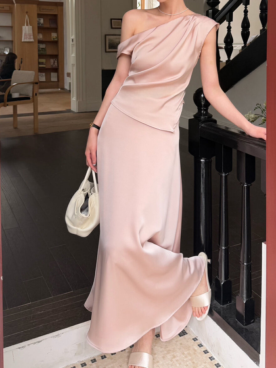 Luna Satin Two-Piece Set