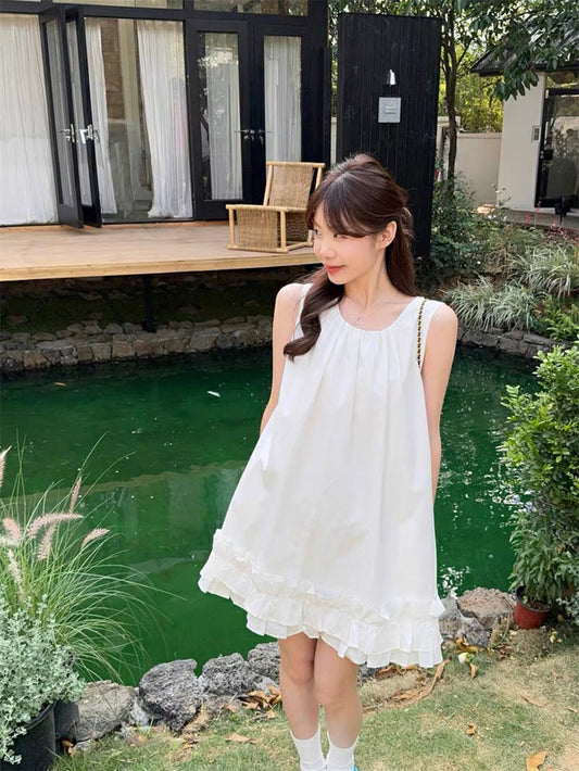 Ruffled Hem Babydoll Dress