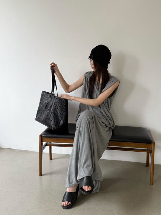 Soft Draped Balloon Hem Maxi Skirt