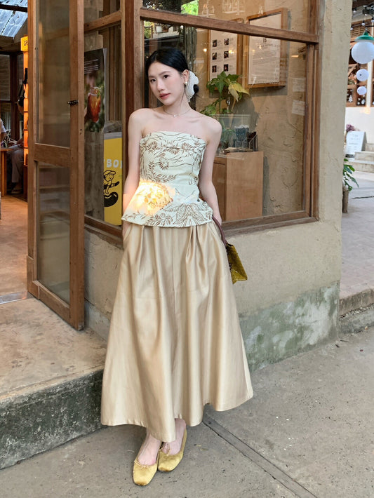Serena Baroque Strapless Top Set