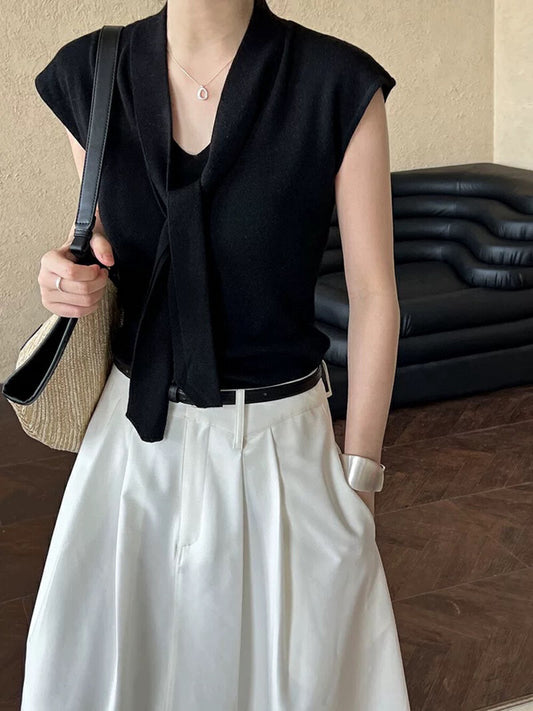 Knit Tie-Front Top